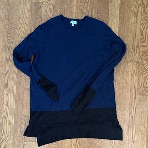 Vince Navy and Black Crewneck Sweater